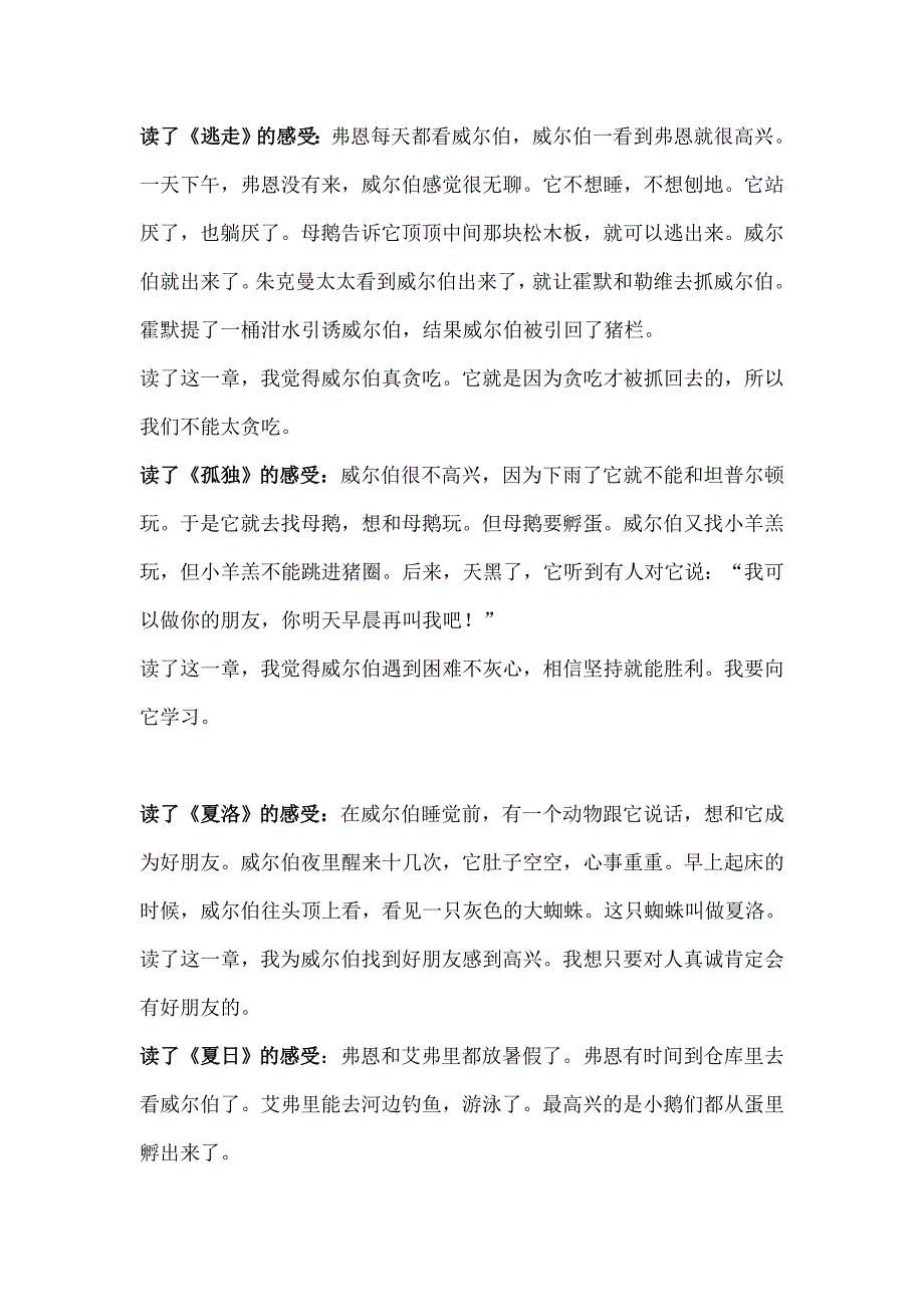 《夏洛的网》读后感_第1页