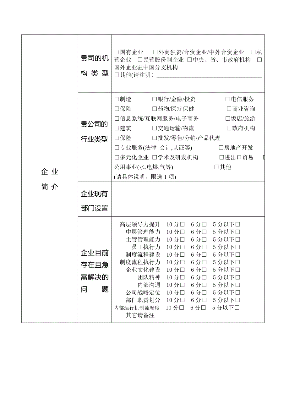 企业内训表调研表_第4页