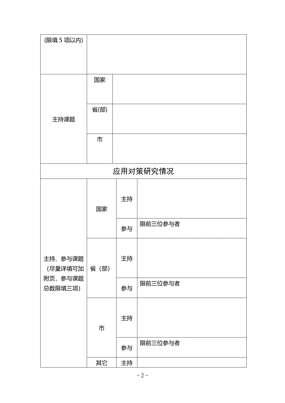 青岛市社科专家资源库专家推荐表_第2页