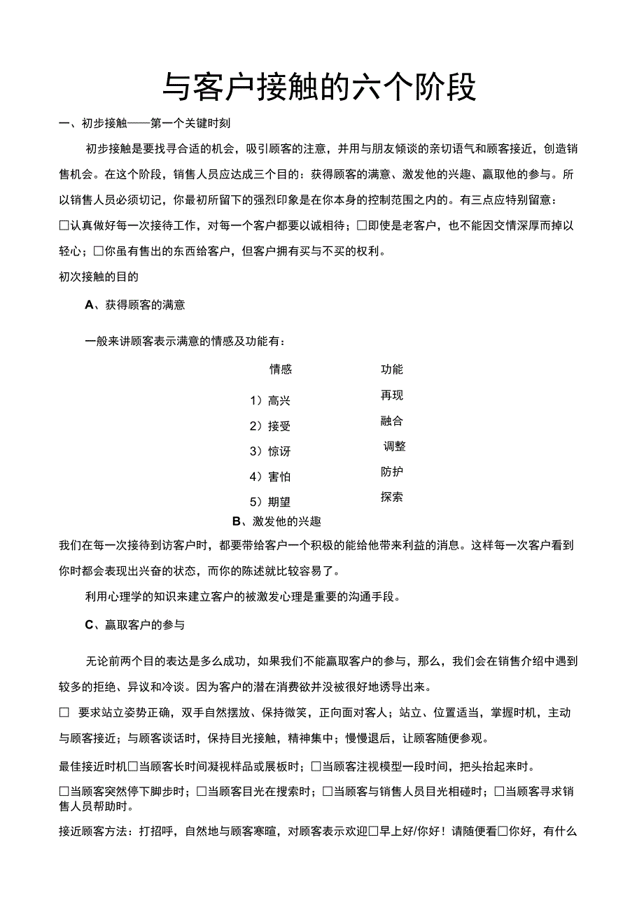 与客户接触的六个阶段_第1页