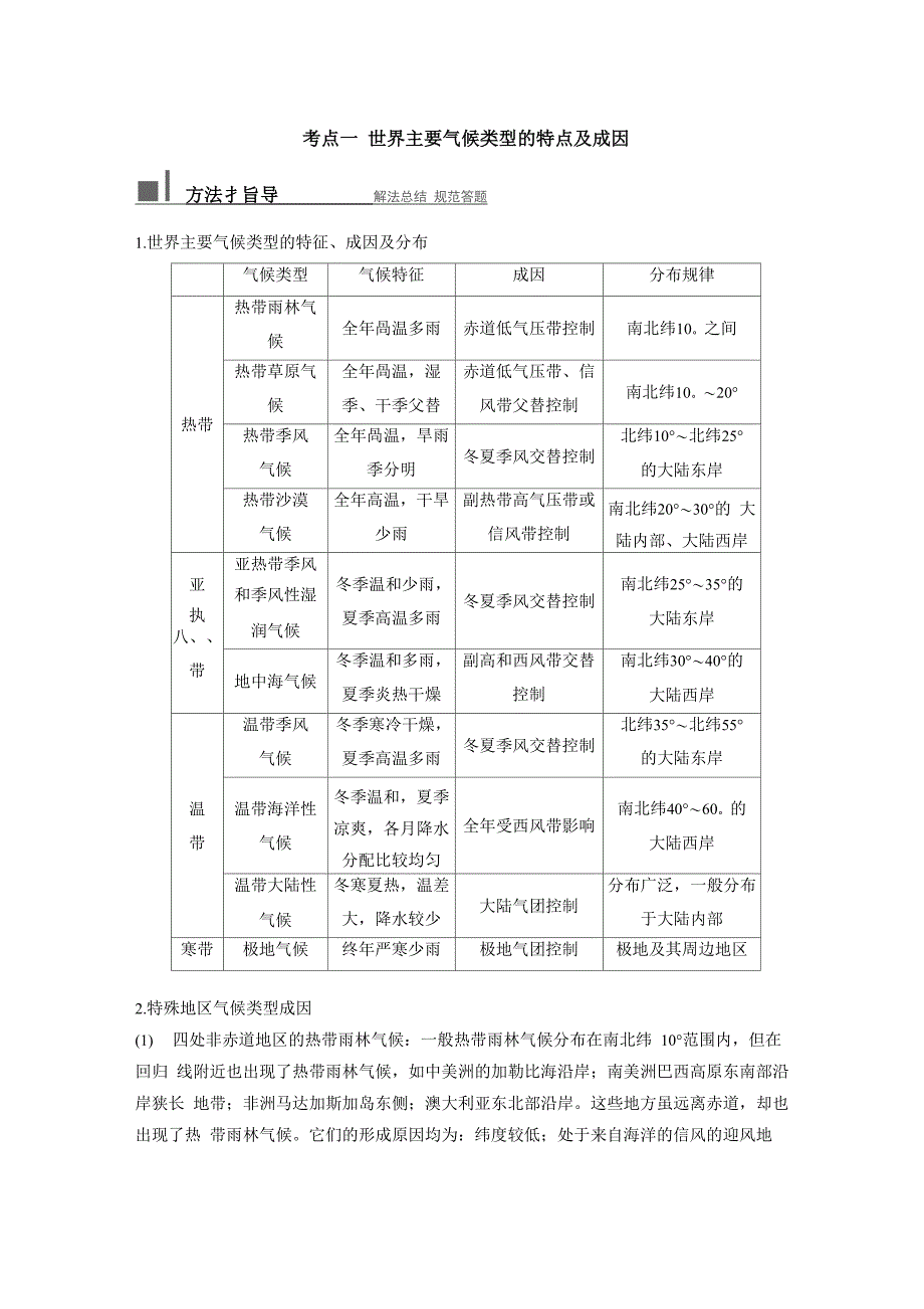 专题四气候的特点及成因详解_第1页