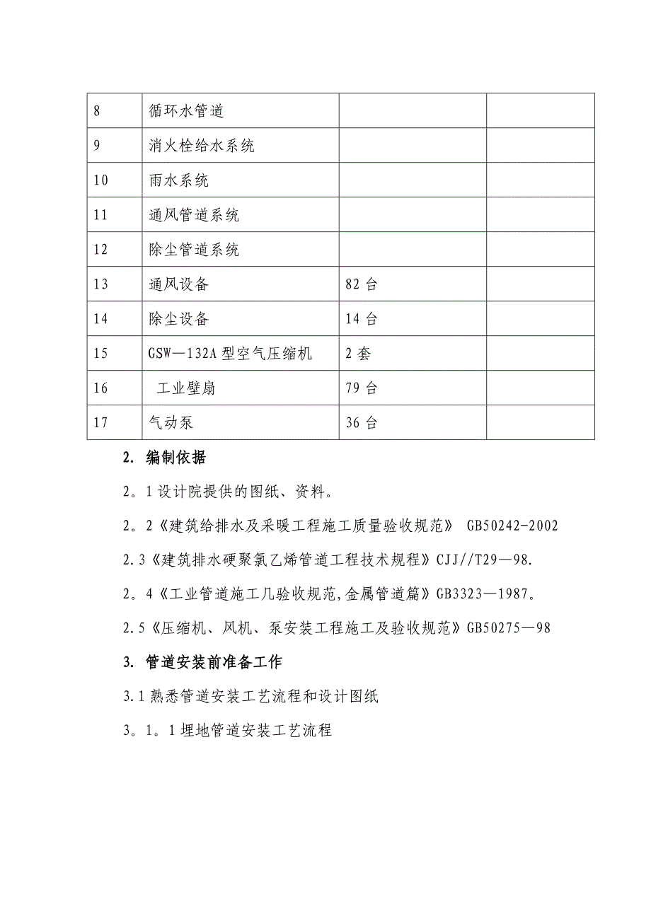 XX主厂房介质管道安装施工方案_第4页