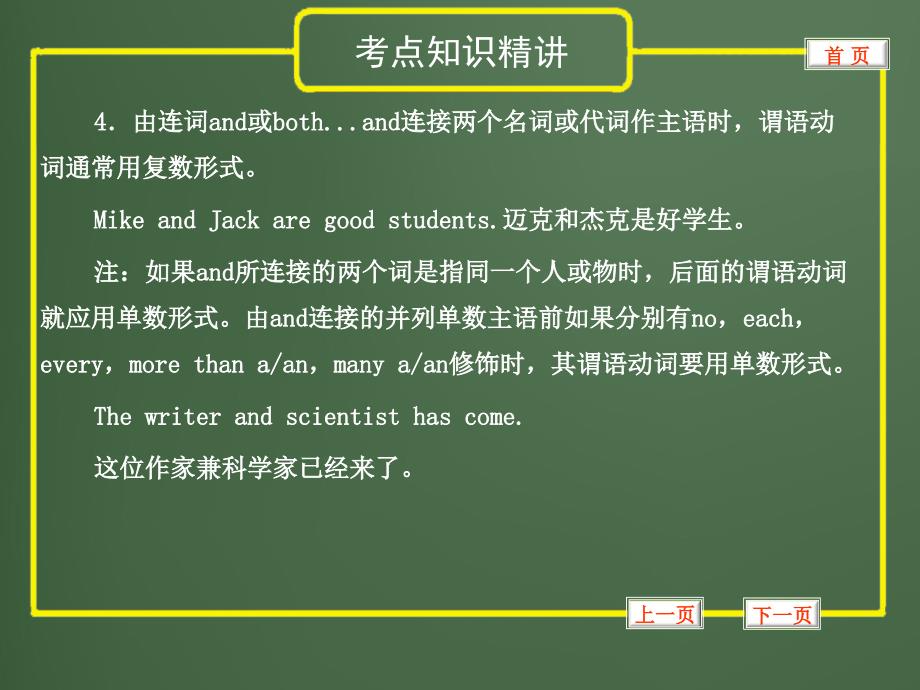 中考英语复习语法专题11主谓一致和倒装句_第4页