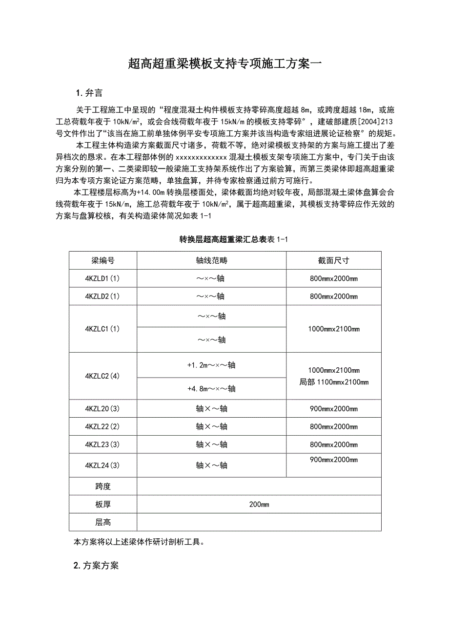 2023年建筑行业高梁方案.docx_第1页