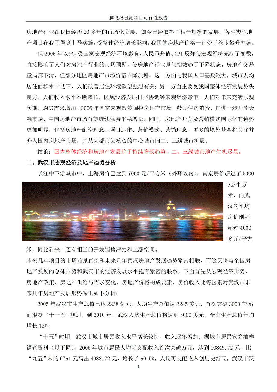 腾飞汤逊湖项目可行性研究报告.doc_第2页