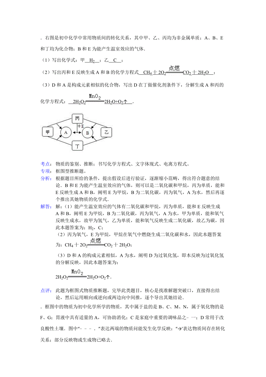 -南京中考化学推断题专题解析_第2页