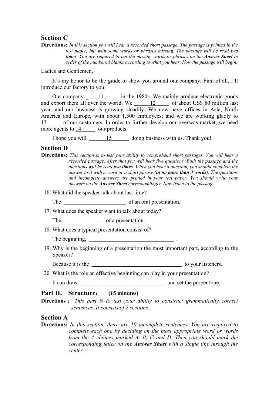 2022A级12月高等学校英语应用能力考试真题预测新编_第2页