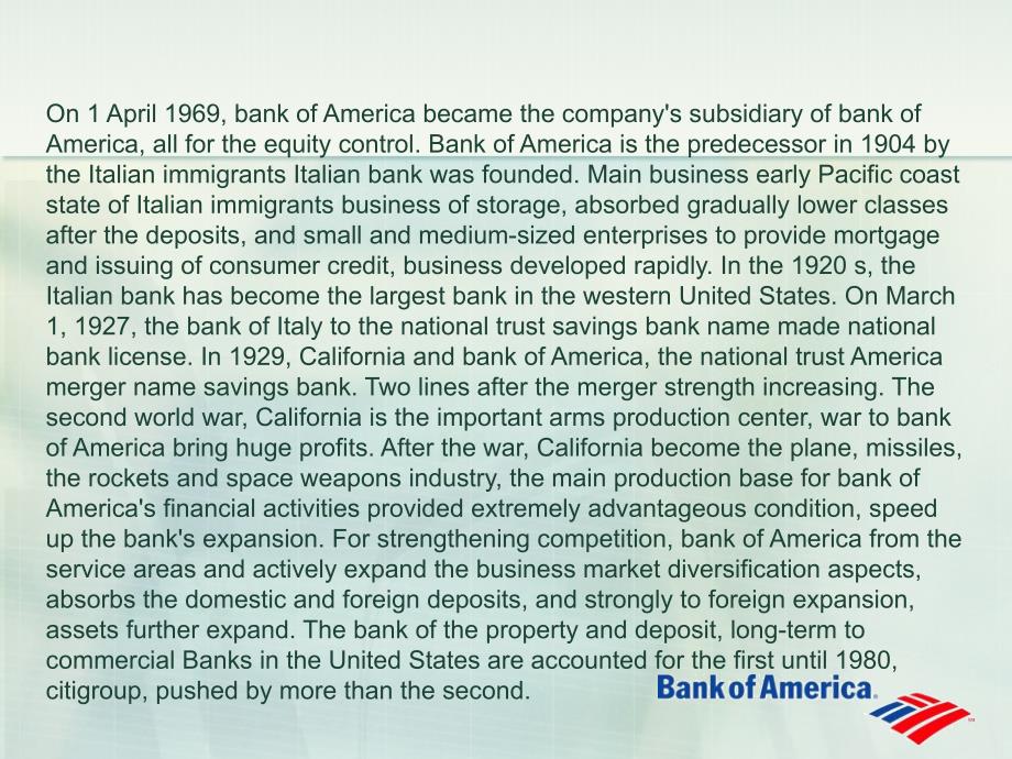 Welcome to Bank of America 美国银行简介.ppt_第4页