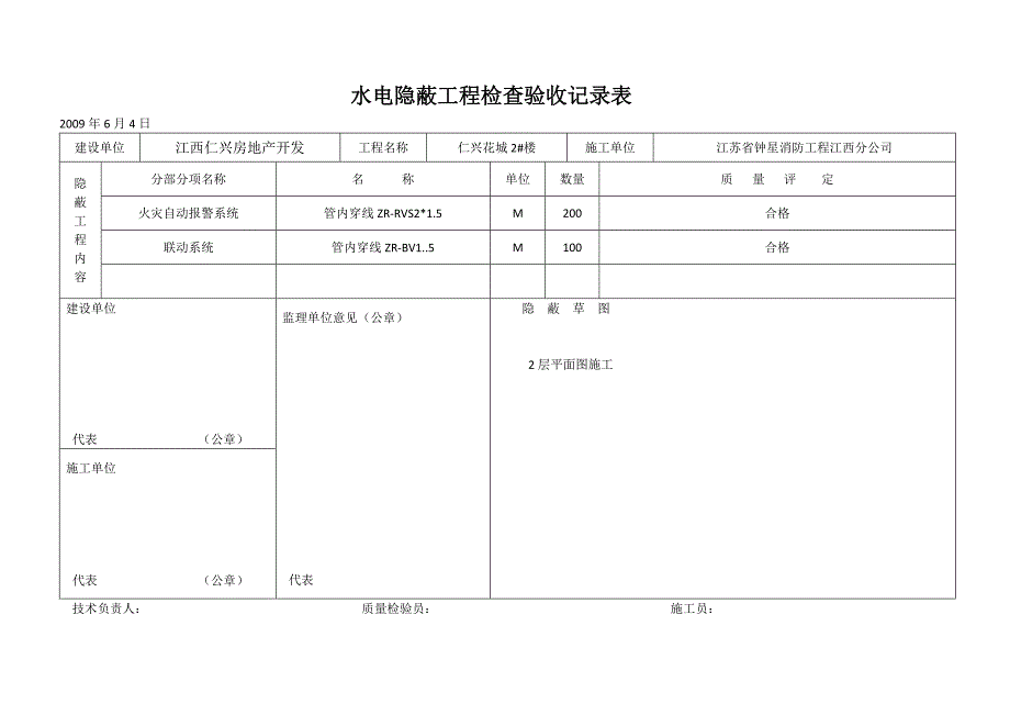 水电隐蔽工程检查验收记录表优质资料_第3页