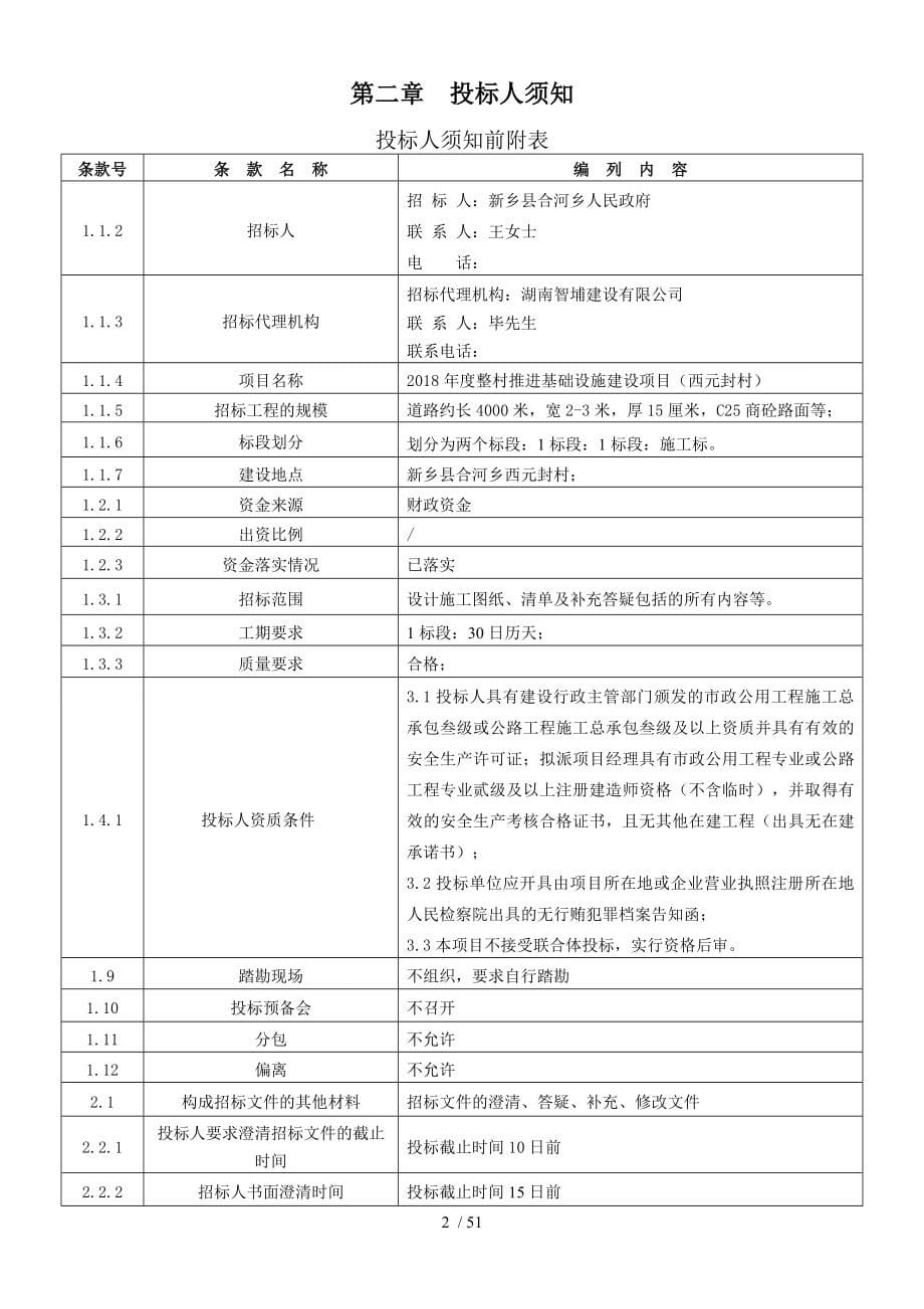 2018整村推进基础设施建设项目西元封村_第5页