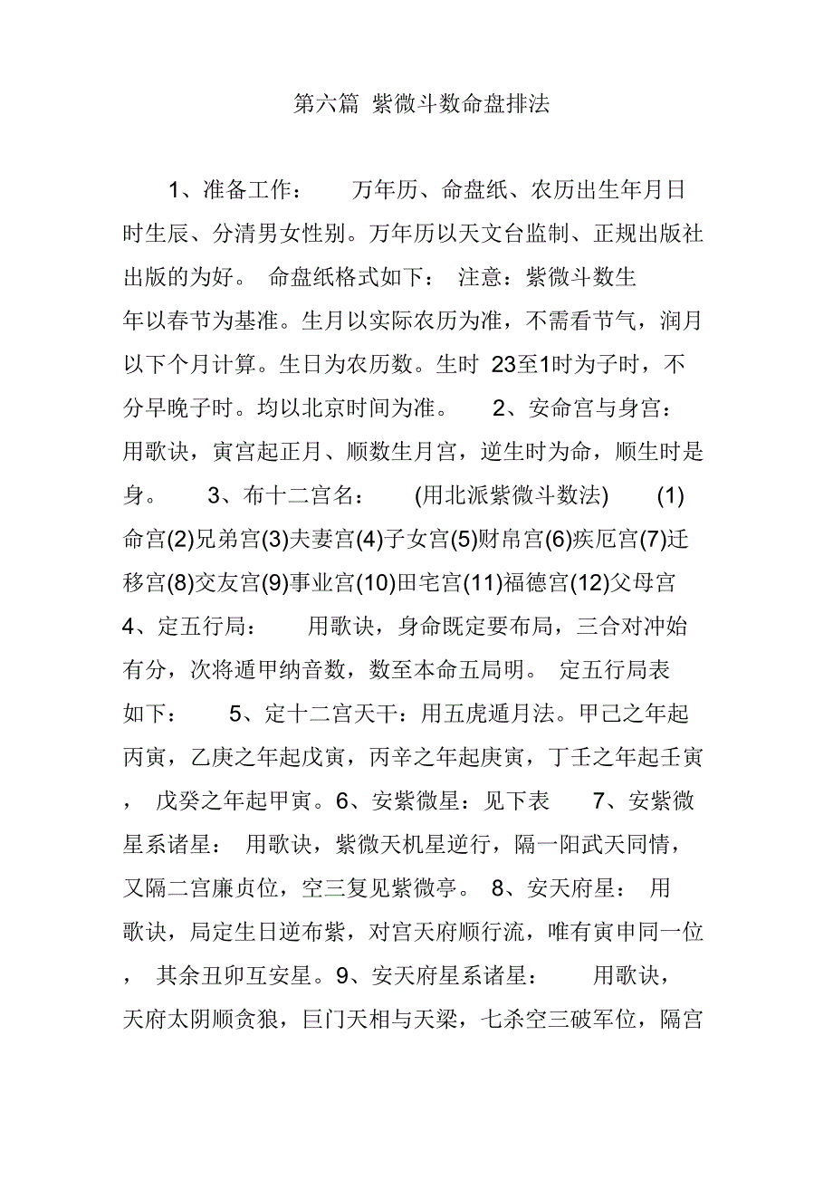 第六篇 紫微斗数命盘排法_第1页