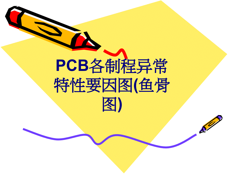 PCB各制程异常特性要因图鱼骨图优质PPT课件_第1页