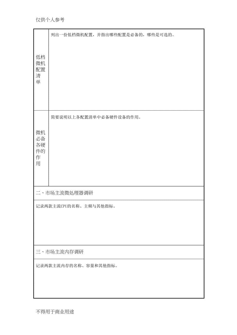 微机系统与维护”实训报告所有的(DOC 34页)_第5页