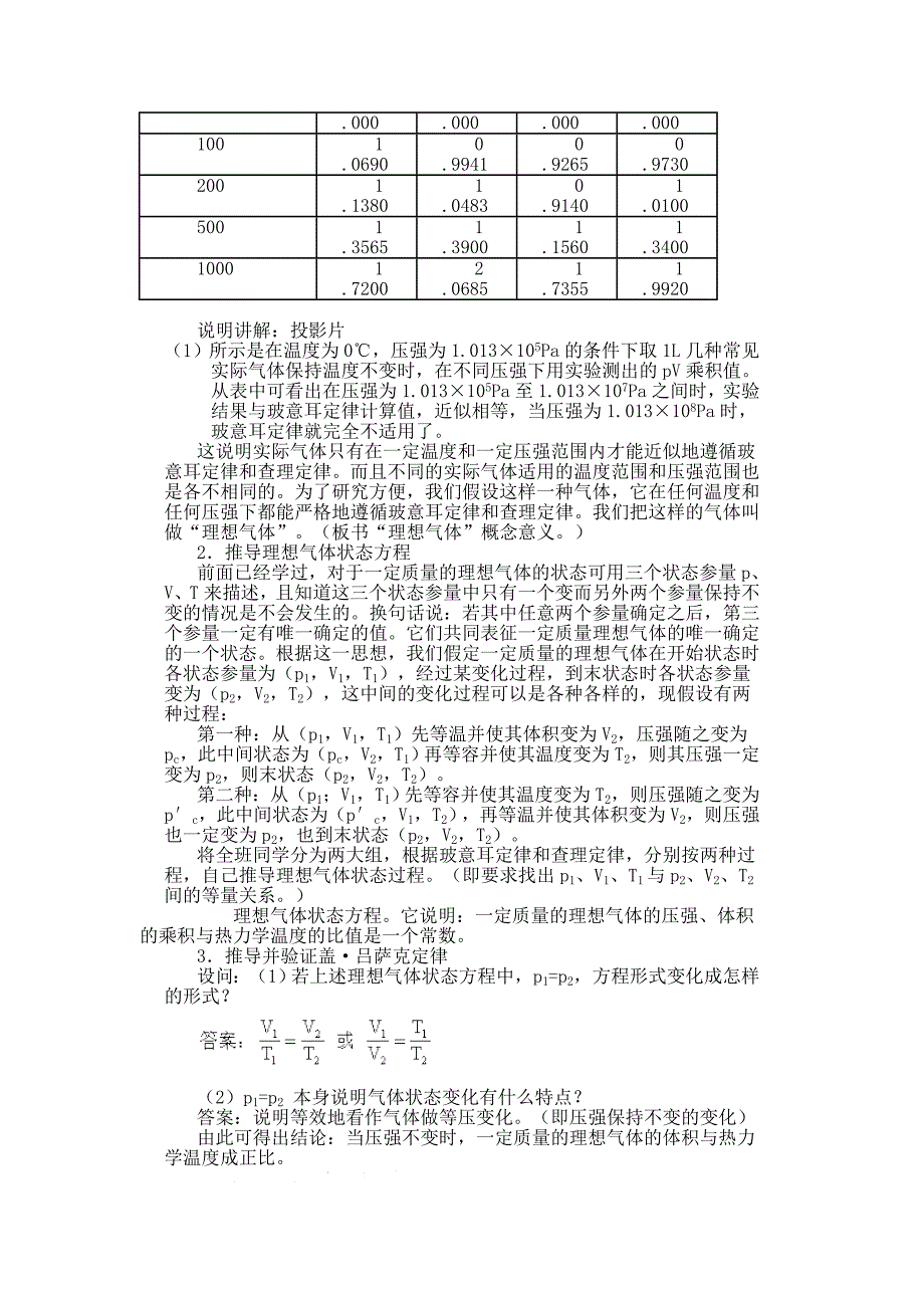 (完整版)[中学联盟]江苏省新沂市第二中学人教版高二物理选修33教案：8.3-理想气体的状态方程完美版.doc_第2页