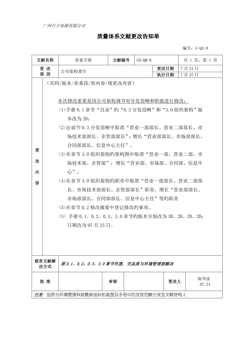 新版广州日立电梯有限公司质量手册_第3页
