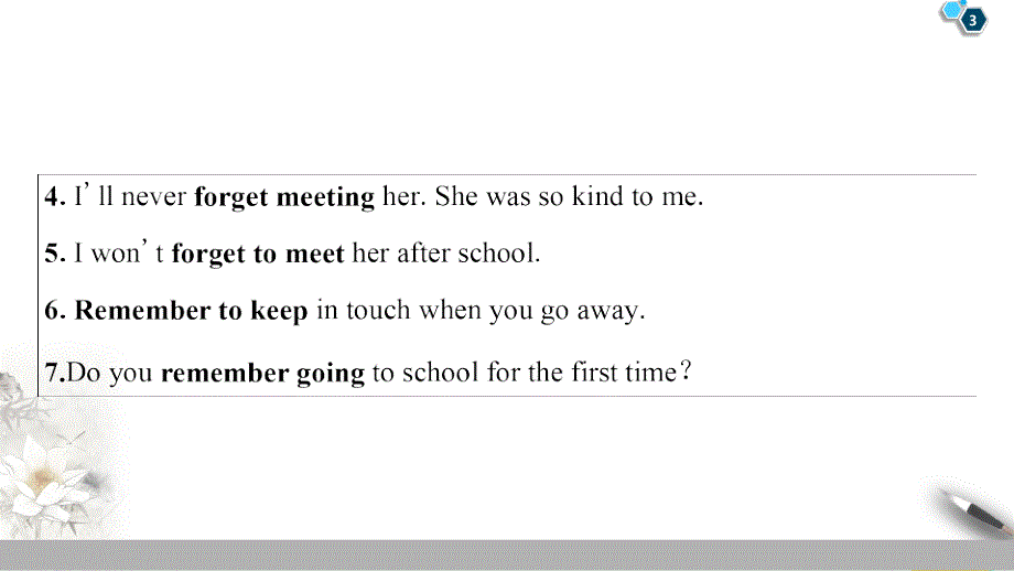 同步外研英语选修六新突破课件：Module 3 Section Ⅲ　Grammar——动词ing形式Ⅱ和动词不定式作宾语 (书利华教育网)_第3页