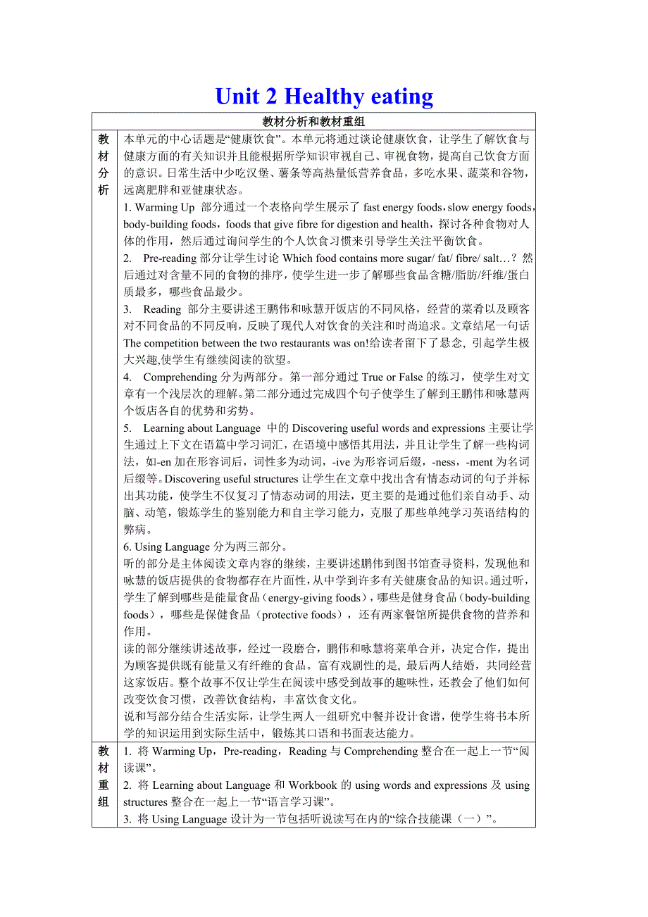 高中英语实验版第3册Unit2阅读课_第1页