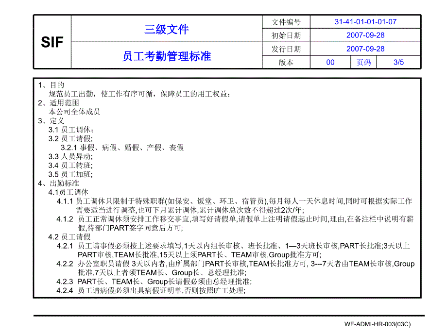 世一员工考勤管理标准.ppt_第3页