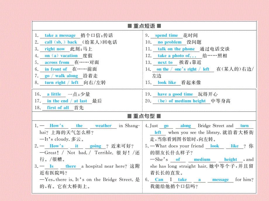 临沂专版中考英语总复习第一部分系统复习成绩基石七下第5讲Unit79课件_第4页