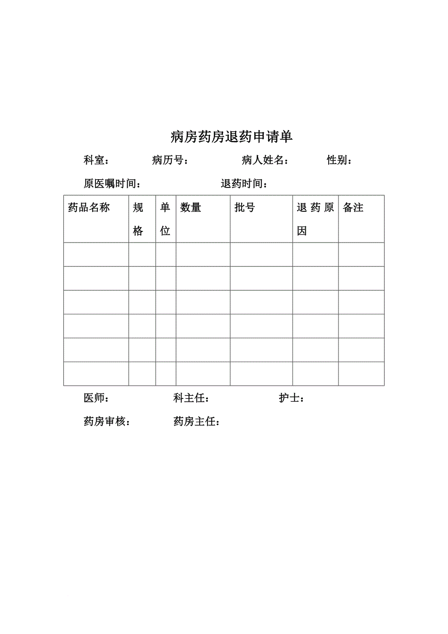 病房药房退药管理制度_第3页