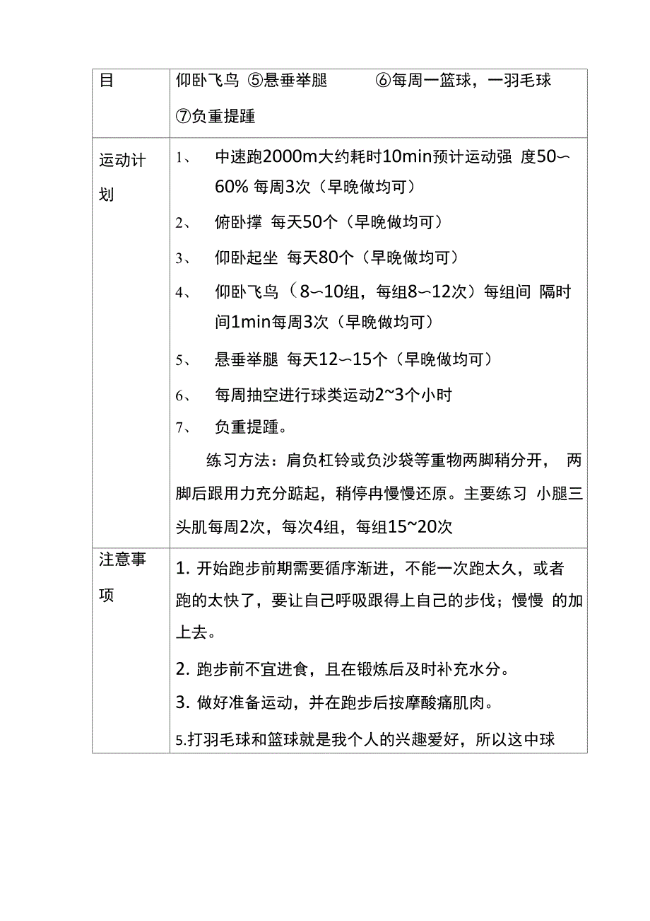 个人运动处方完整_第3页