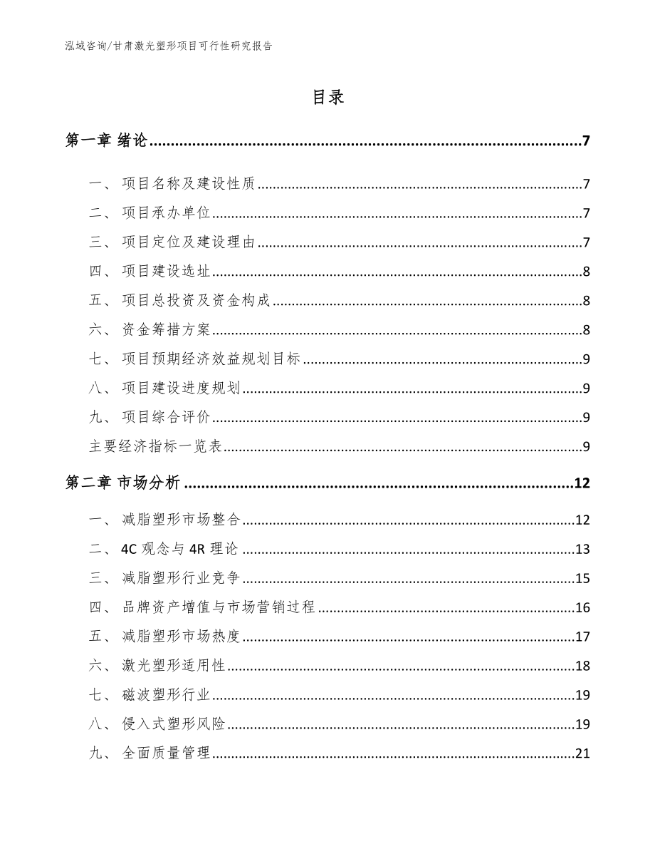 甘肃激光塑形项目可行性研究报告_第1页