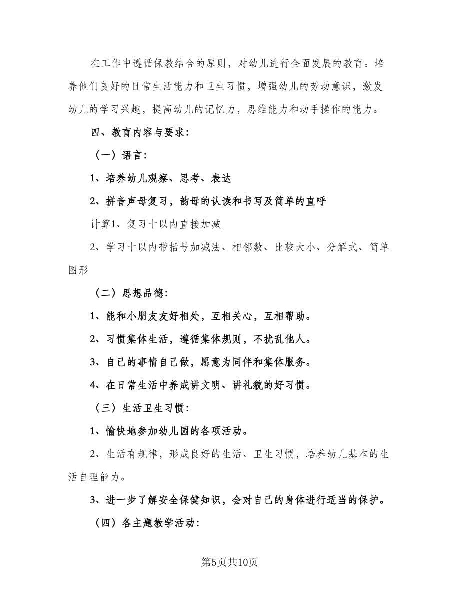 2023幼儿园教师研修计划模板（三篇）.doc_第5页