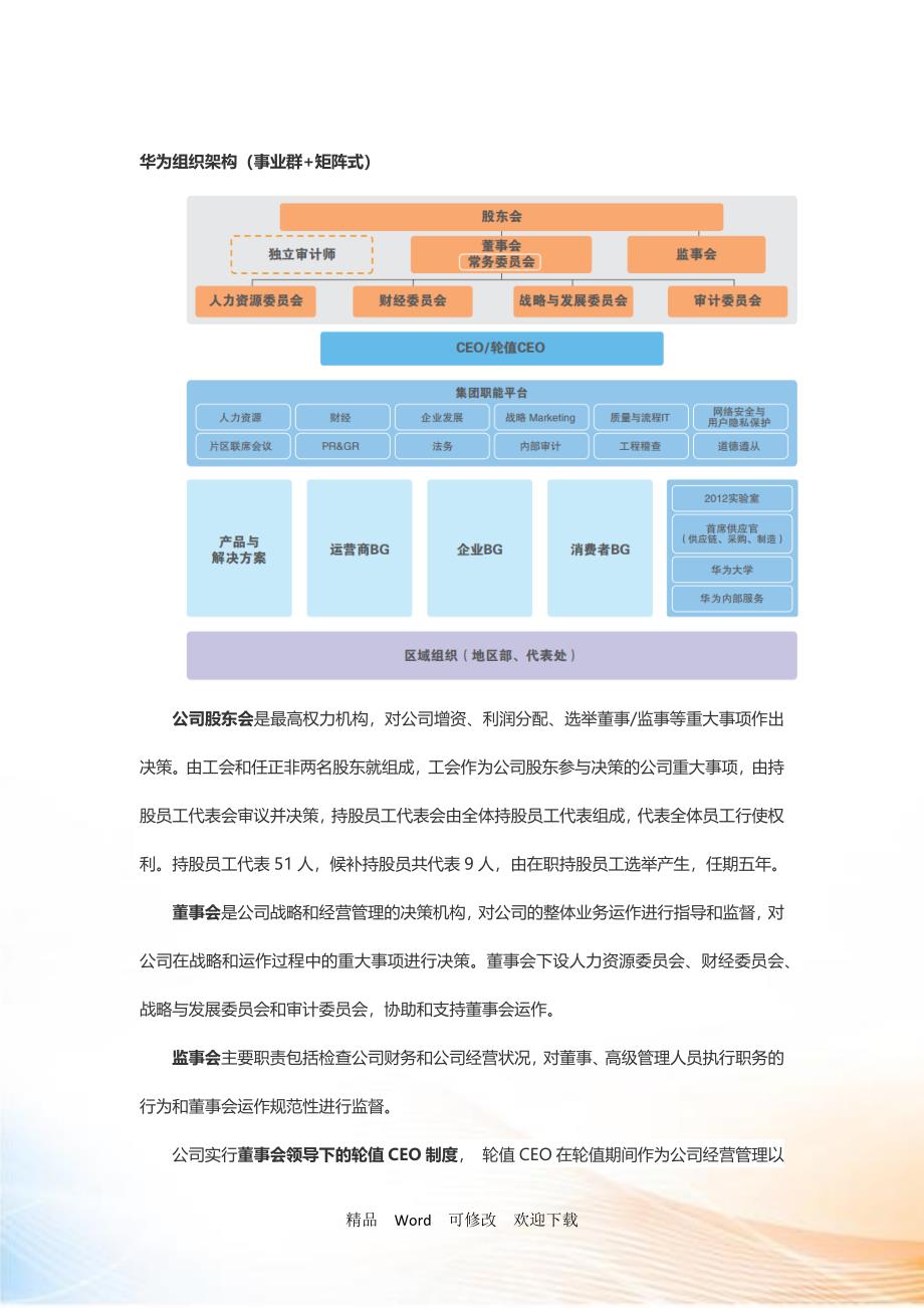 关于华为等几个公司的组织架构_第1页