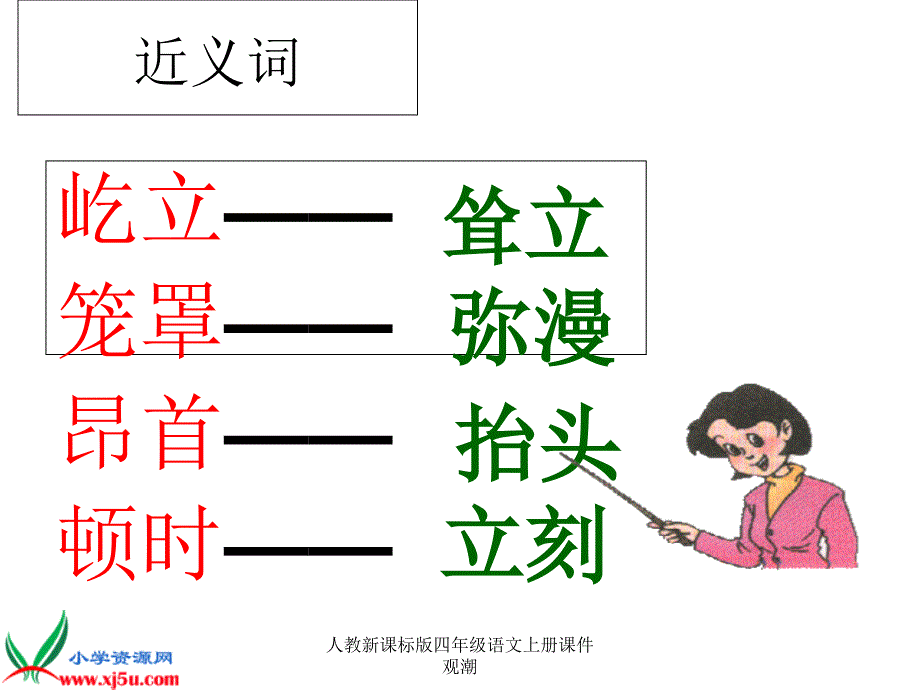 人教新课标版四年级语文上册课件观潮课件_第4页