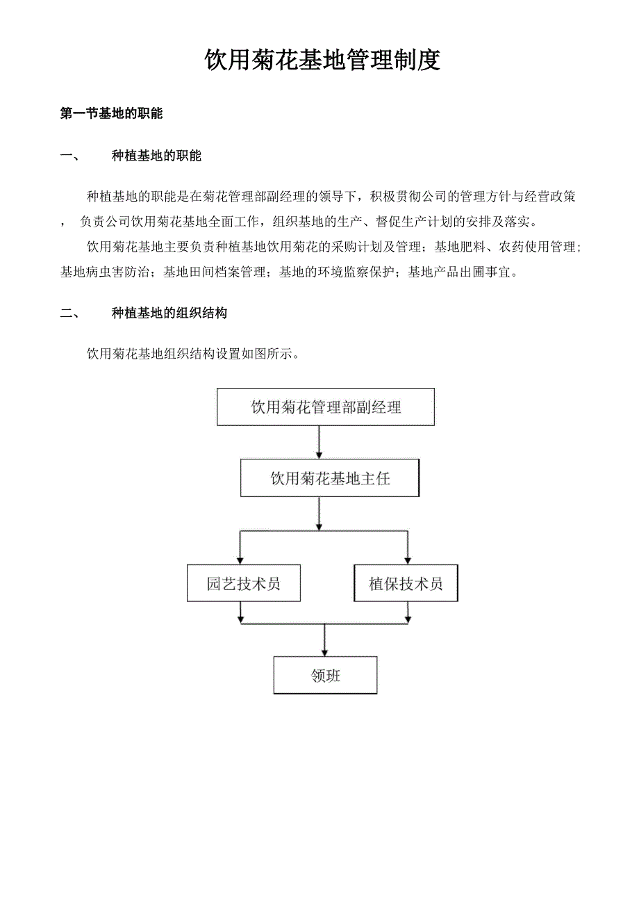 饮用菊花基地管理制度_第1页