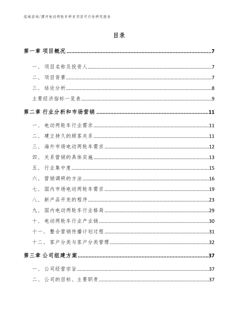 漯河电动两轮车研发项目可行性研究报告（范文模板）_第2页