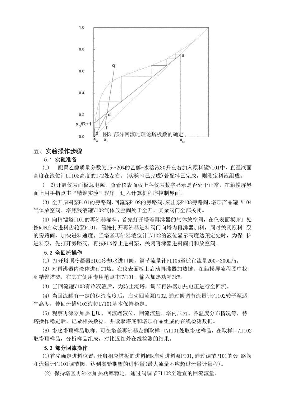 筛板塔精馏操作及效率测定_第5页