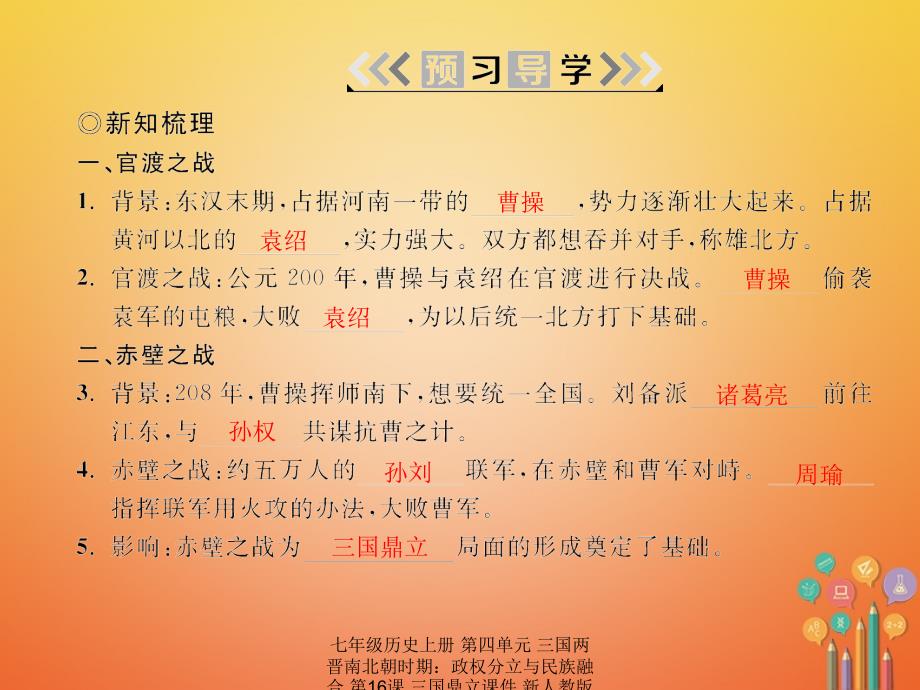 最新七年级历史上册第四单元三国两晋南北朝时期政权分立与民族融合第16课三国鼎立课件新人教版新人教级上册历史课件_第2页