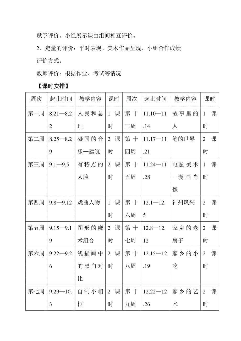 六年级美术上册课程纲要_第5页