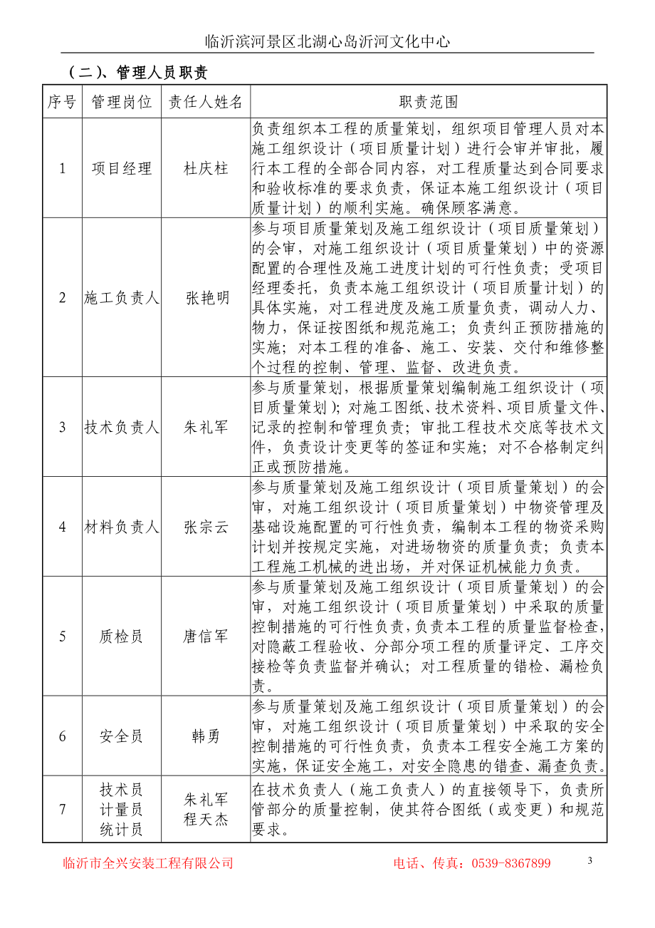 滨河景区北湖心岛沂河文化中心消防工程施工组织设计.doc_第3页