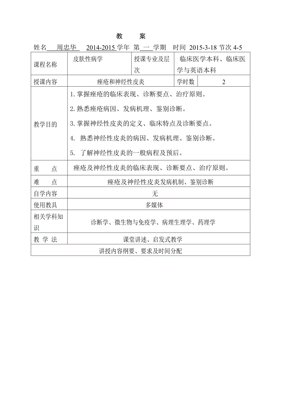 痤疮和神经性皮炎教案_第1页