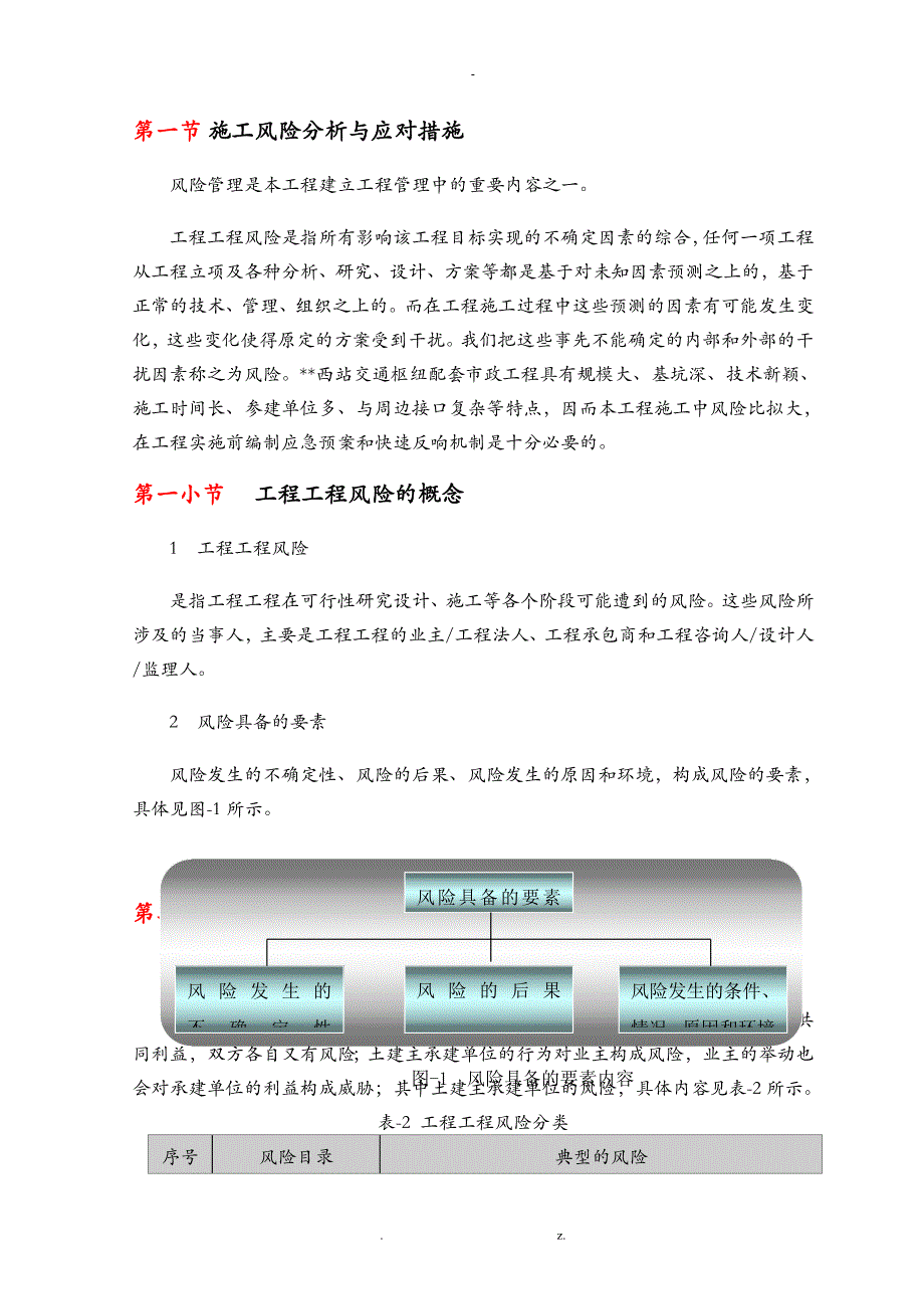 施工风险分析与应对措施_第1页