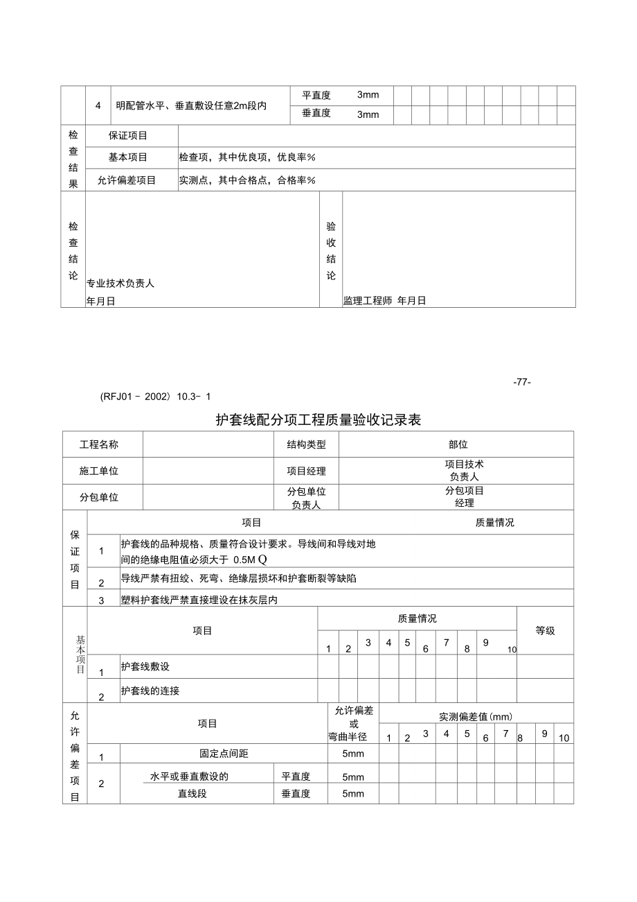 建筑电气安装工程分项质量验收记录表正式版_第4页