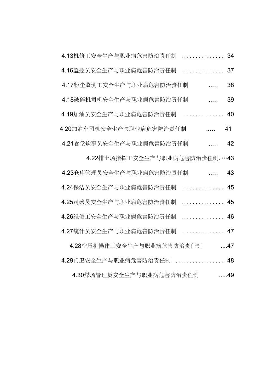 煤矿安全生产与职业病危害防治责任制汇编_第5页