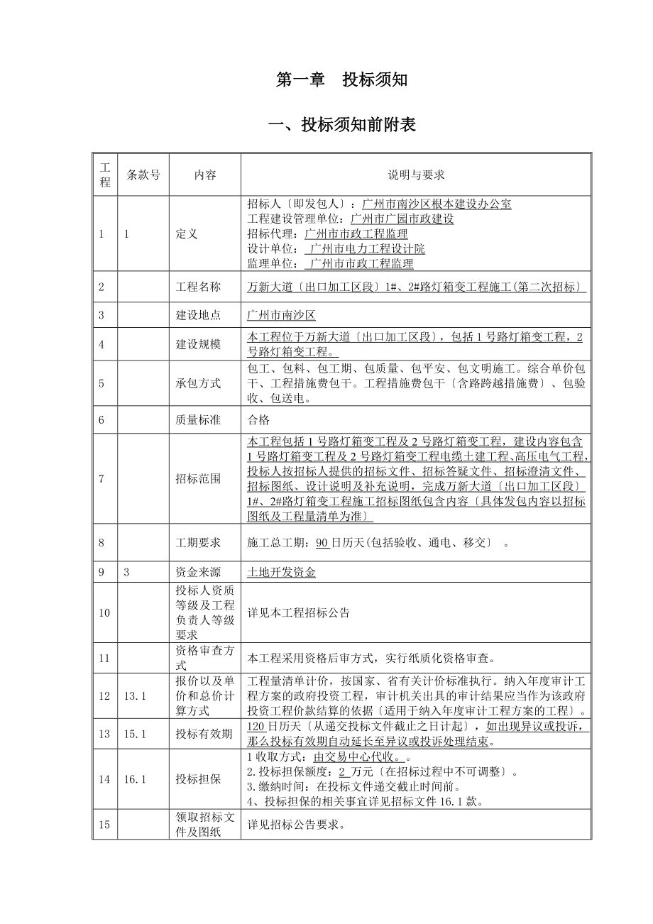 万新大道出口加工区段12路灯箱变工程施工第二次_第3页