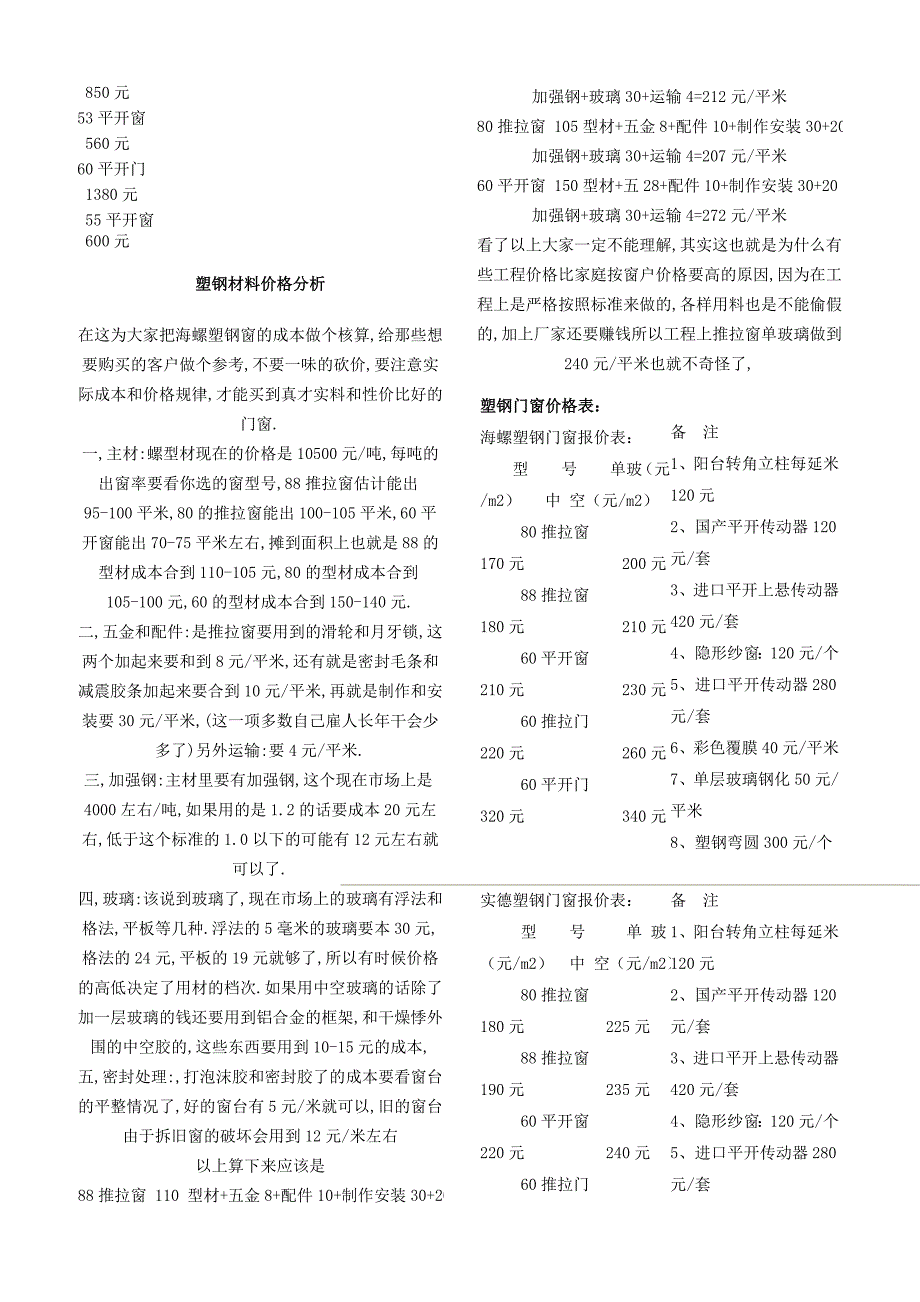 本公司经营塑钢门窗价格_第4页