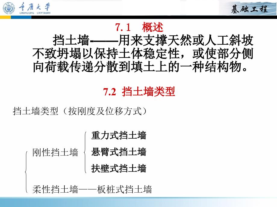 7.4.1重力式挡土墙的选型7.4重力式挡土墙_第2页