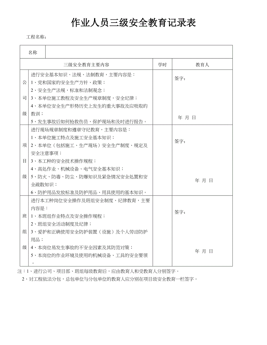 安全教育表格_第1页