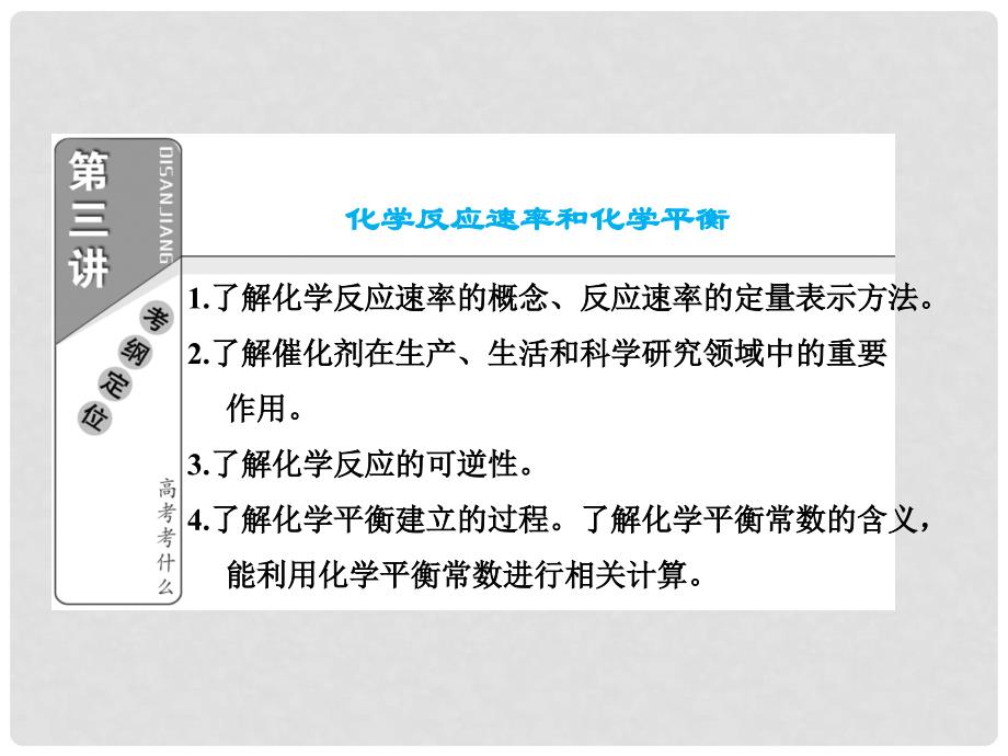 高考化学二轮复习 专题二 第三讲 化学反应速率和化学平衡课件（广东、江苏专版）_第2页