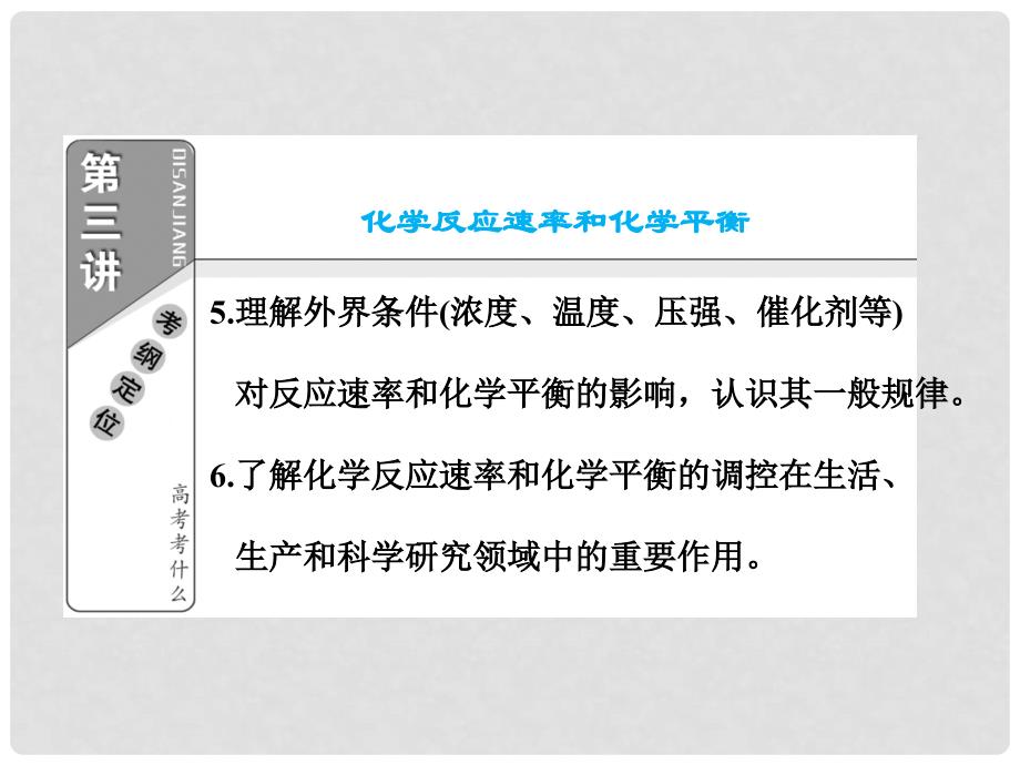 高考化学二轮复习 专题二 第三讲 化学反应速率和化学平衡课件（广东、江苏专版）_第3页