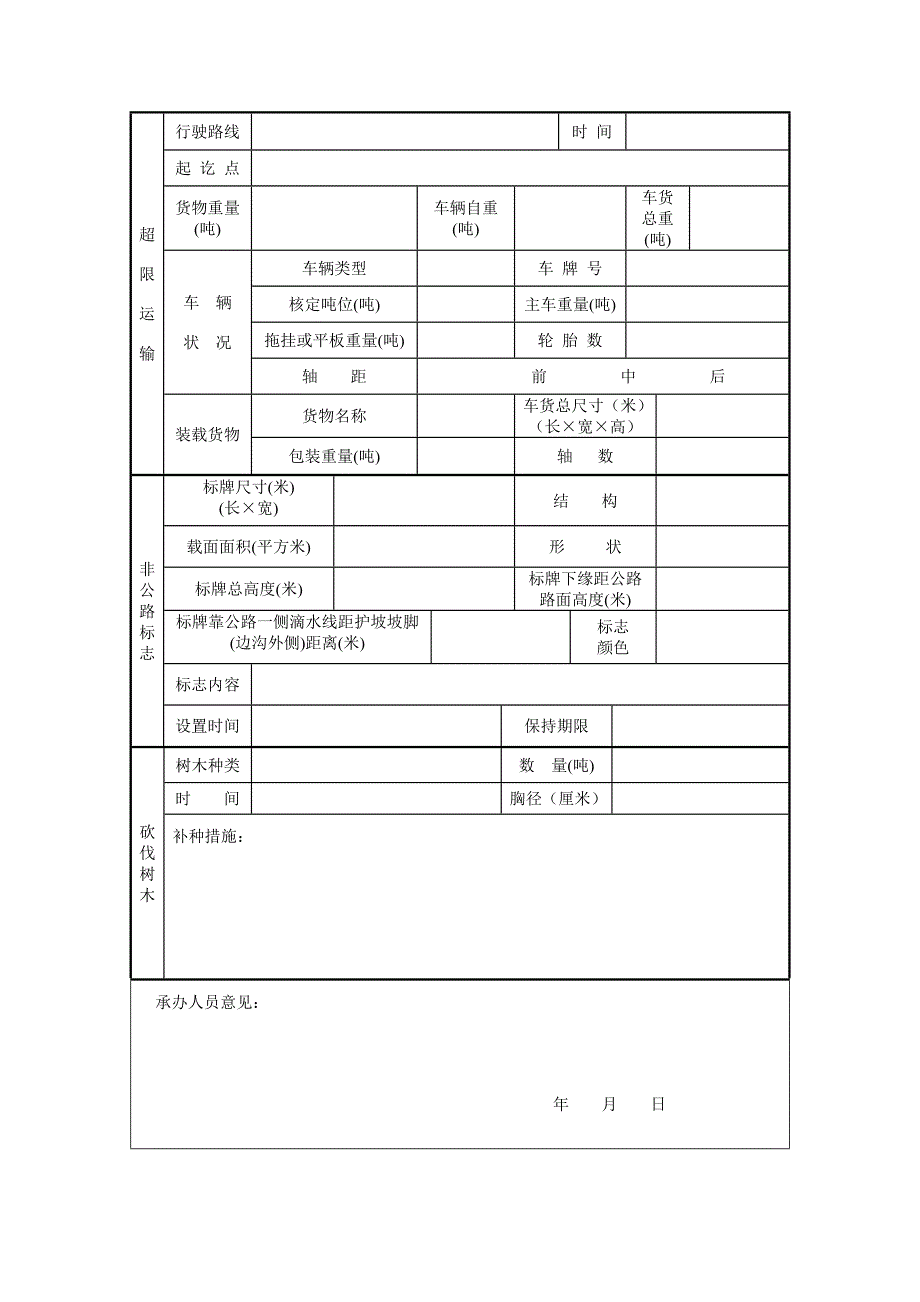 浙江省公路路政,公路林木砍伐许可审批表.doc_第4页