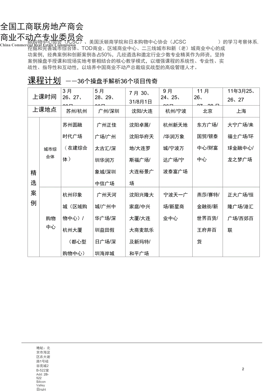 国际商业不动产运营商CREO系列培训计划_第2页