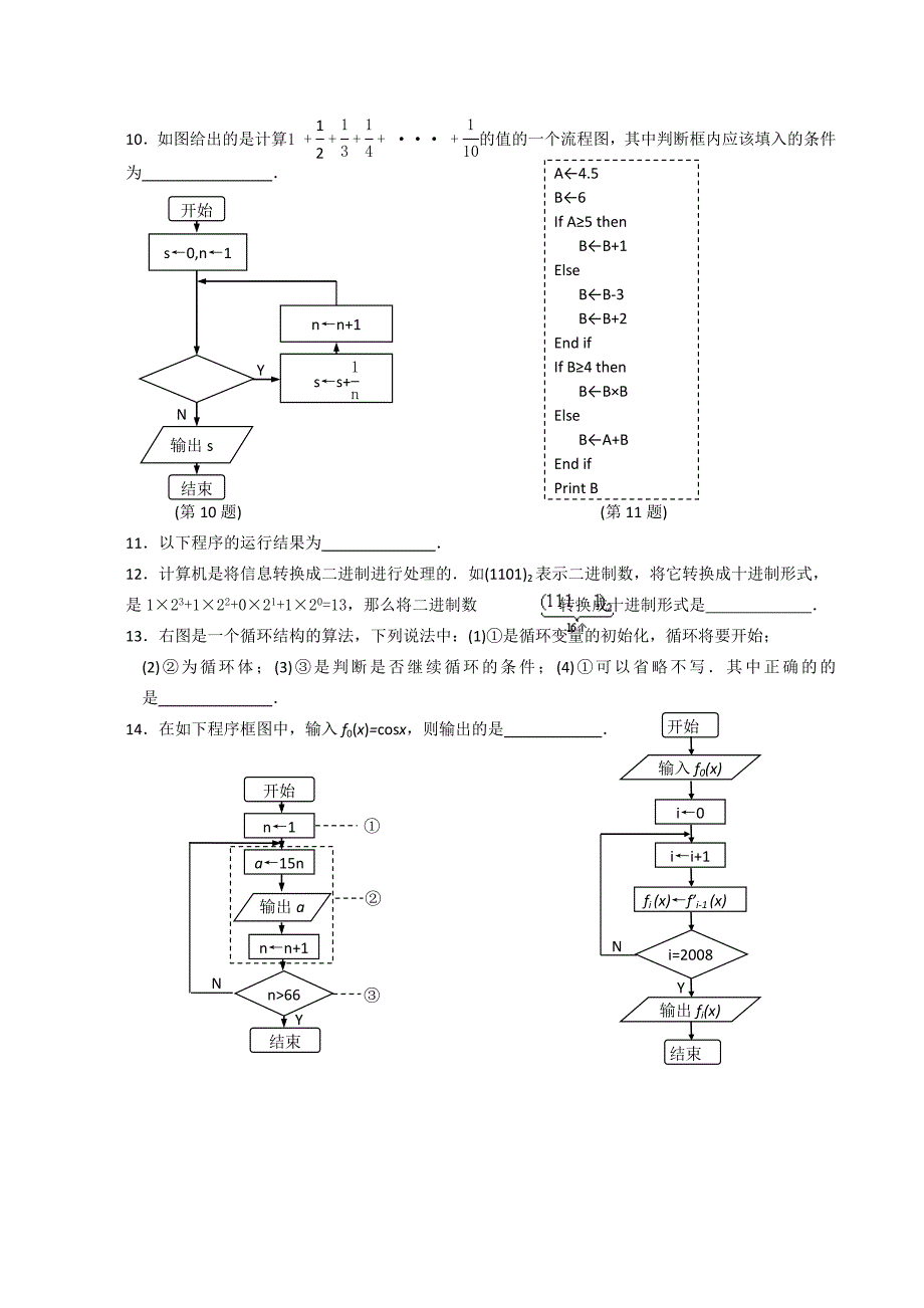 高三二轮复习强化训练（15）（算法）（教育精品）_第2页