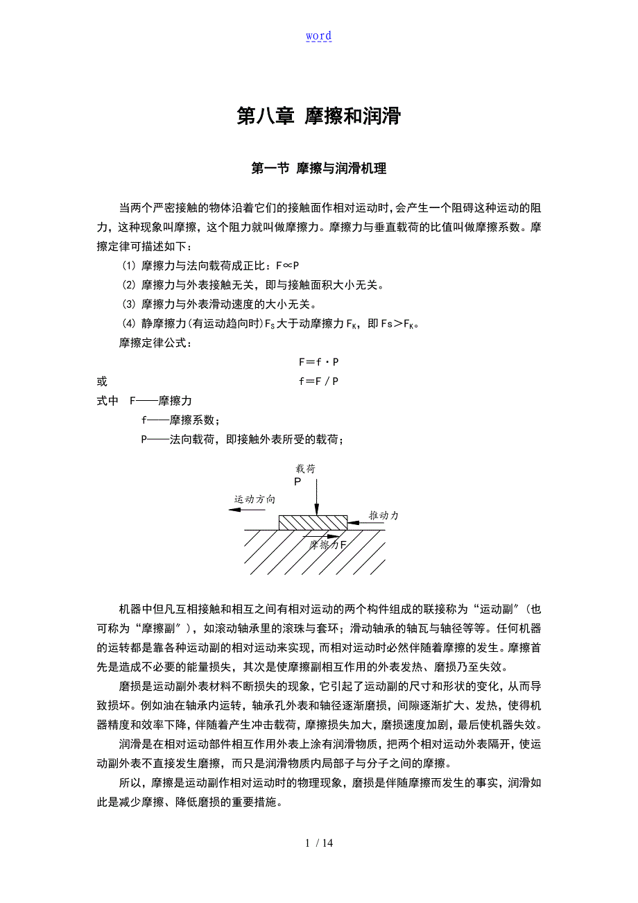 摩擦与润滑基础知识_第1页