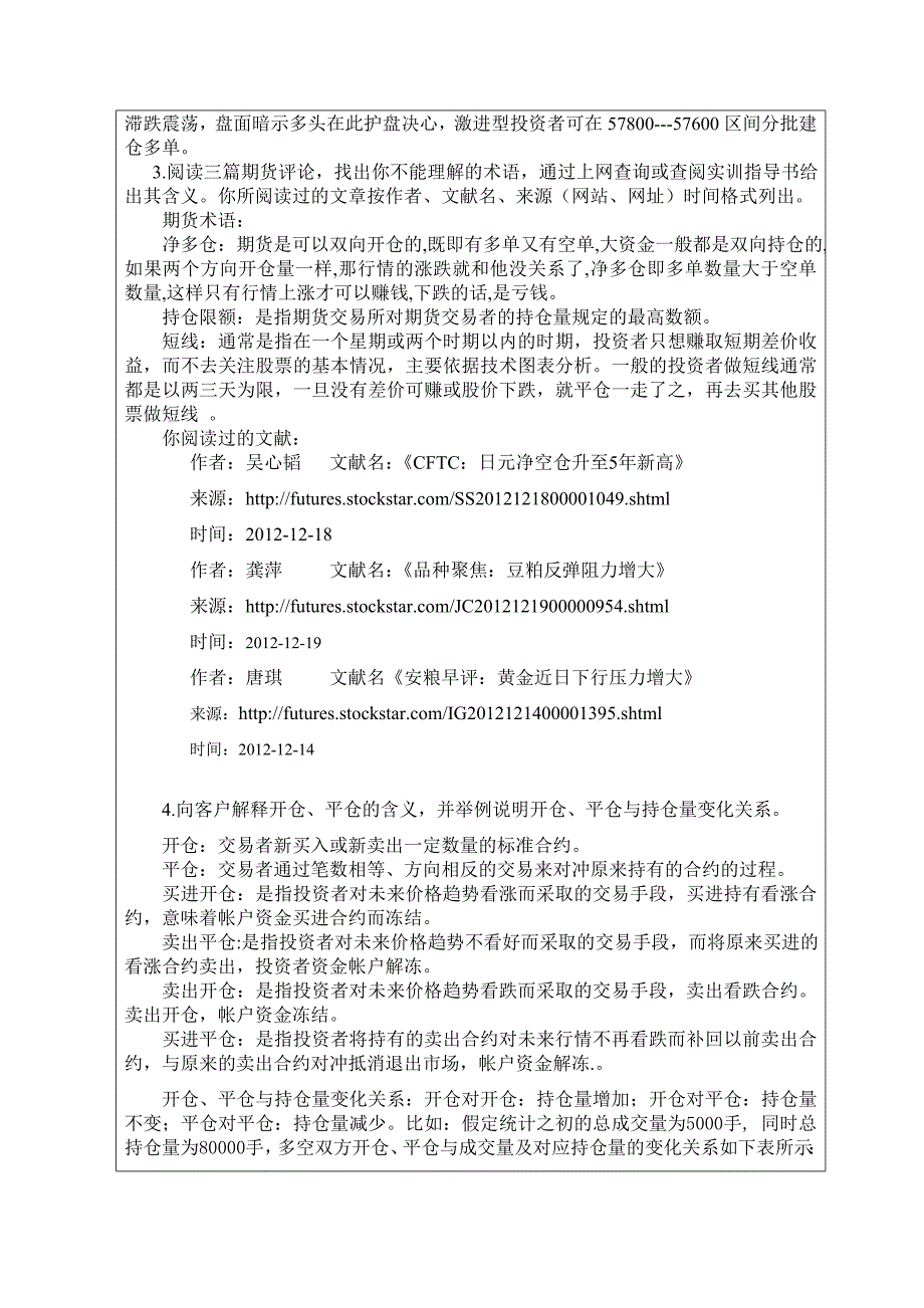 期货投资实验报告3、4_第3页